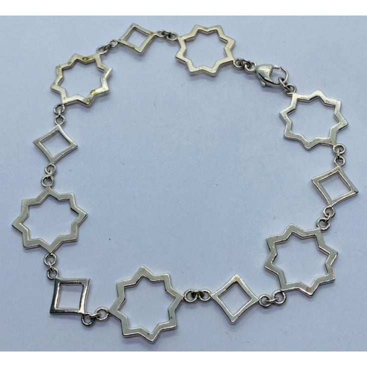 Tiffany & Co Silver Paloma Picasso Marrakesh Star Link 7.25" Chain Bracelet Rare