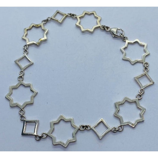 Tiffany & Co Silver Paloma Picasso Marrakesh Star Link 7.25" Chain Bracelet Rare