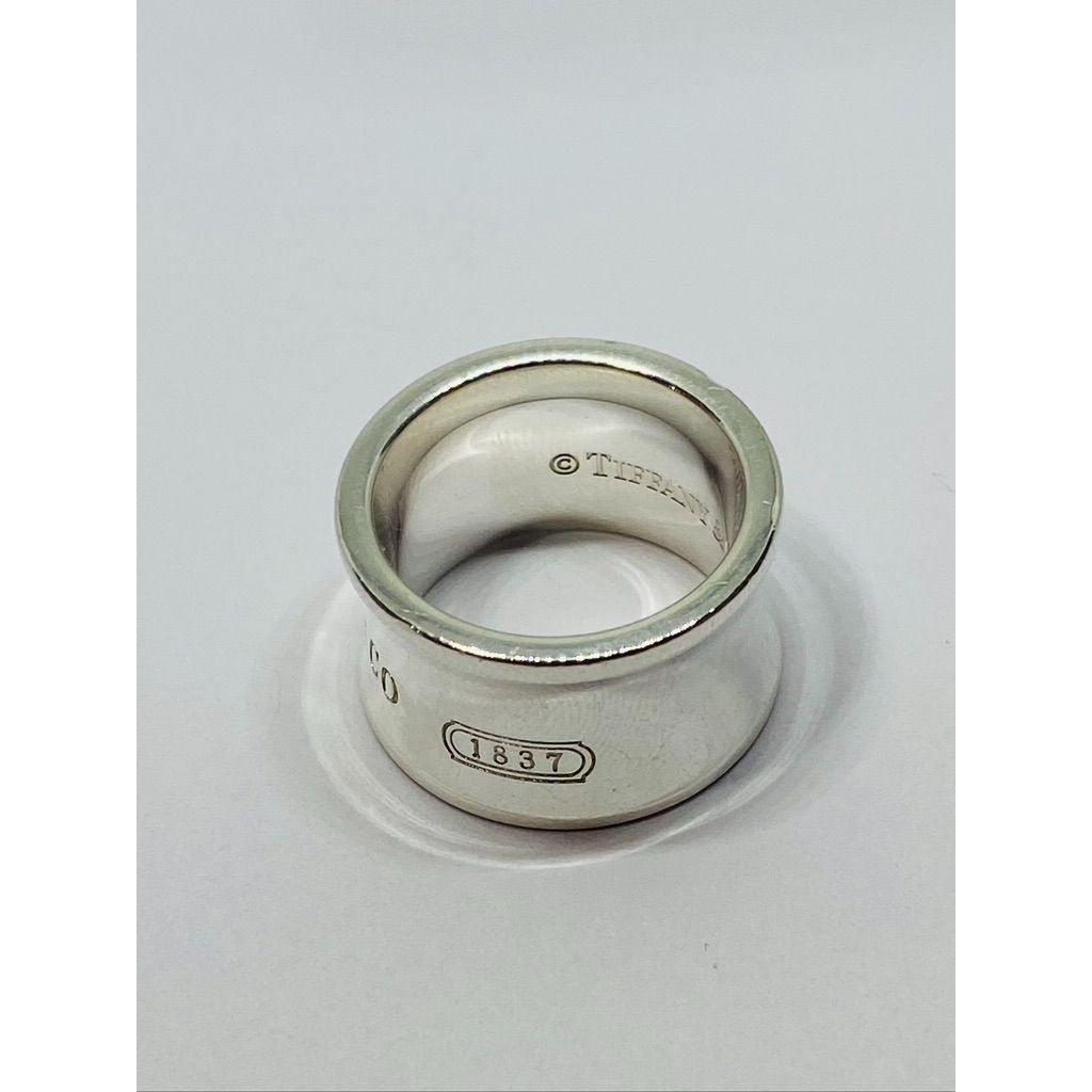 Tiffany & Co. Sterling Silver 1837 Wide Band Ring Size 4.75