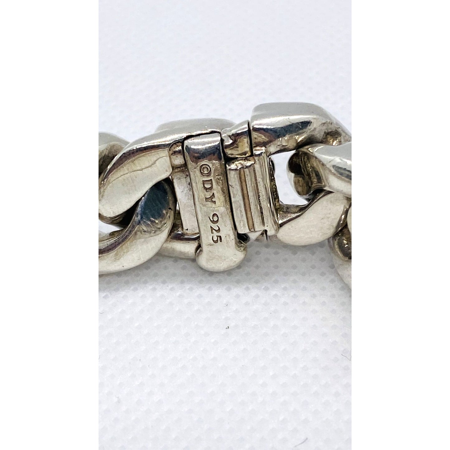 David Yurman Cuban Link Curb Pietersite ID Plate Bracelet 8"  HEAVY