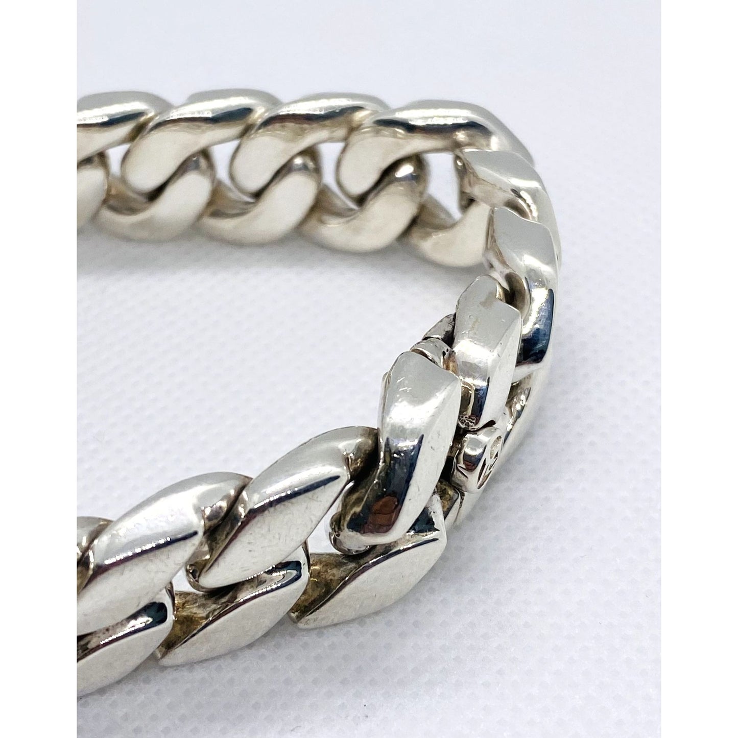 David Yurman Cuban Link Curb Pietersite ID Plate Bracelet 8"  HEAVY