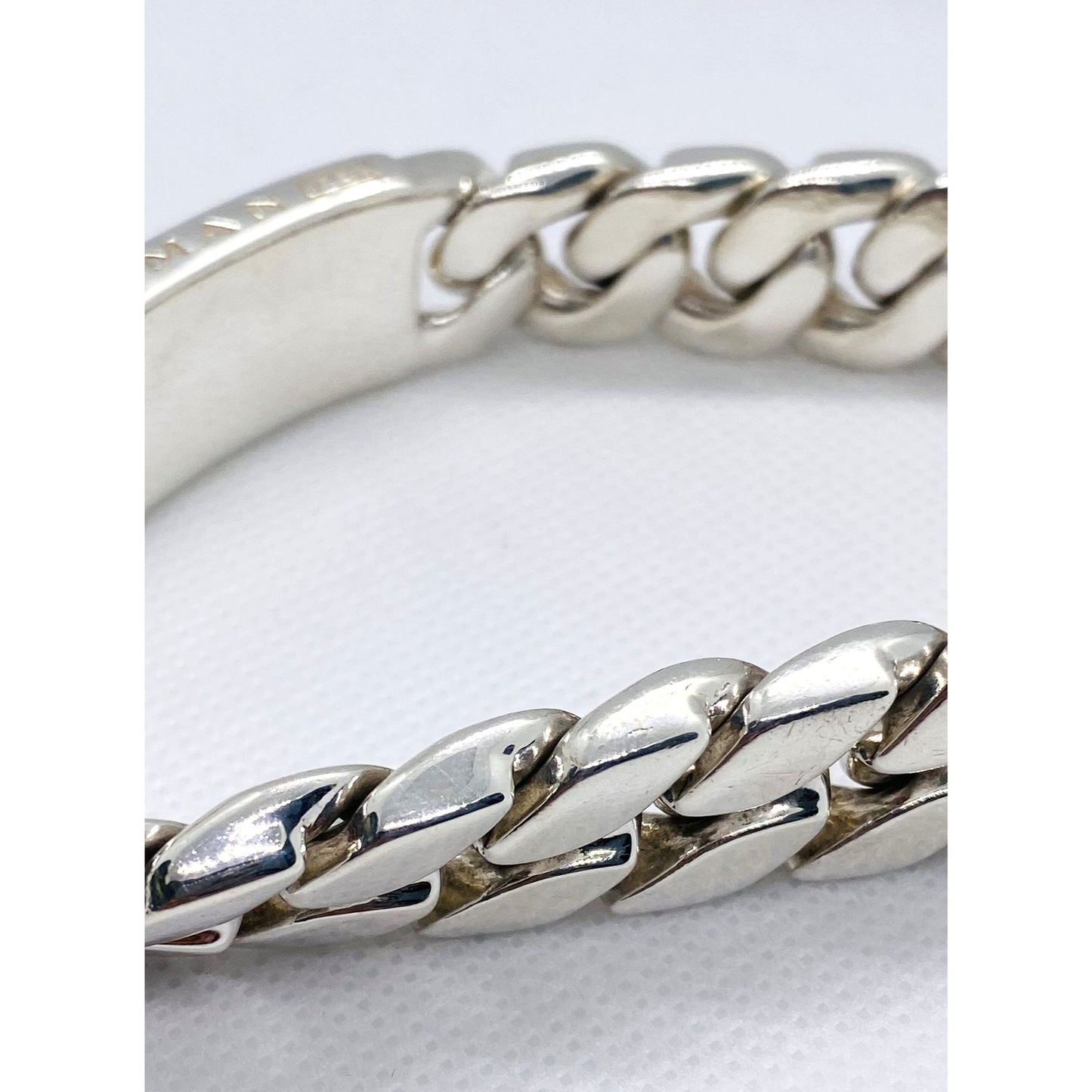 David Yurman Cuban Link Curb Pietersite ID Plate Bracelet 8"  HEAVY