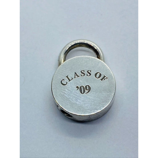 Tiffany & Co Silver Class of 2009 09 Round Circle Padlock Pendant Charm