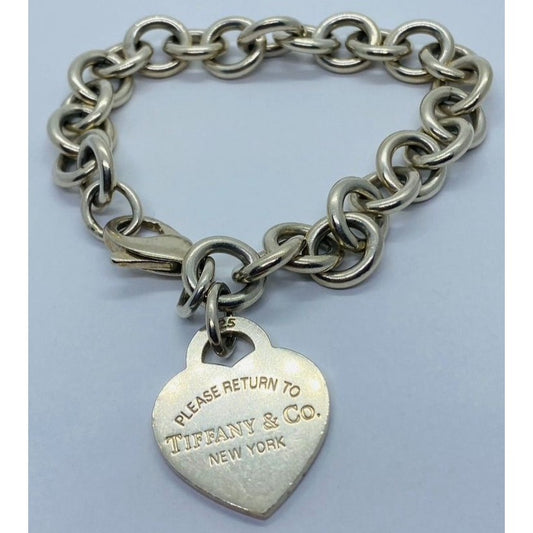 Tiffany & Co Please Return To Tiffany Heart Bracelet 7.75"
