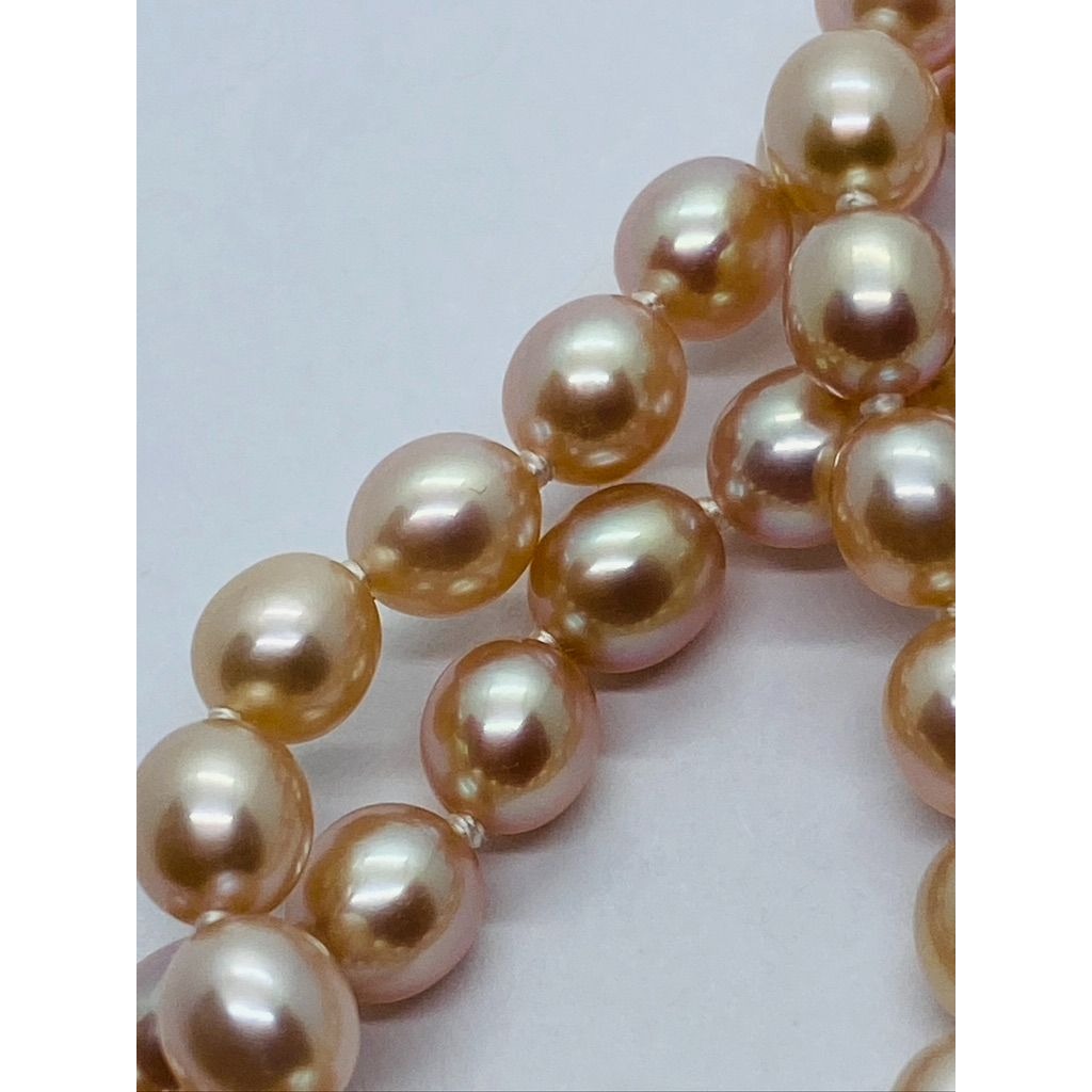 Tiffany & co. Elsa Peretti 3 Row Pink Pearl Heart Silver 925 Bracelet 7.5"