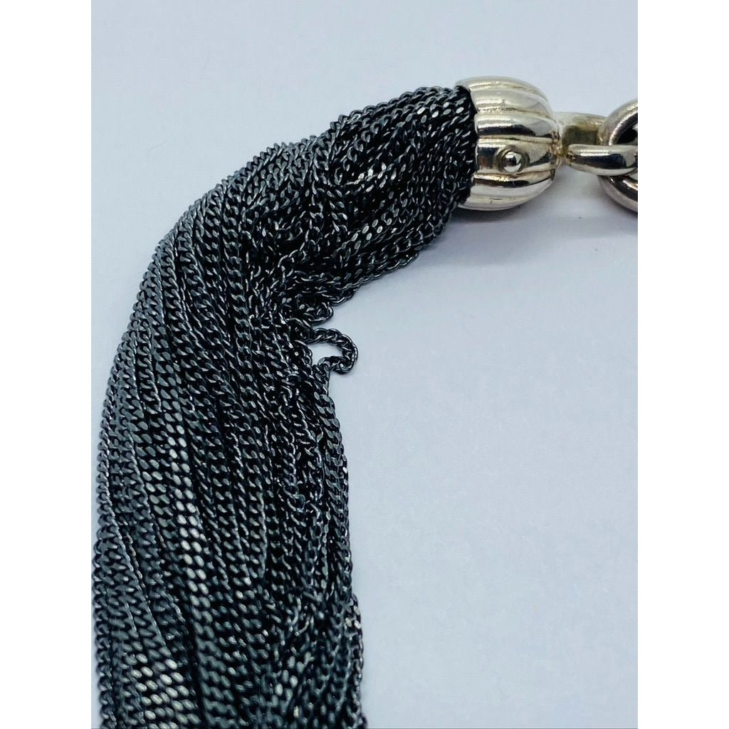 Tiffany & Co Braided Multi Strand 925 Sterling 8" Silver Bracelet