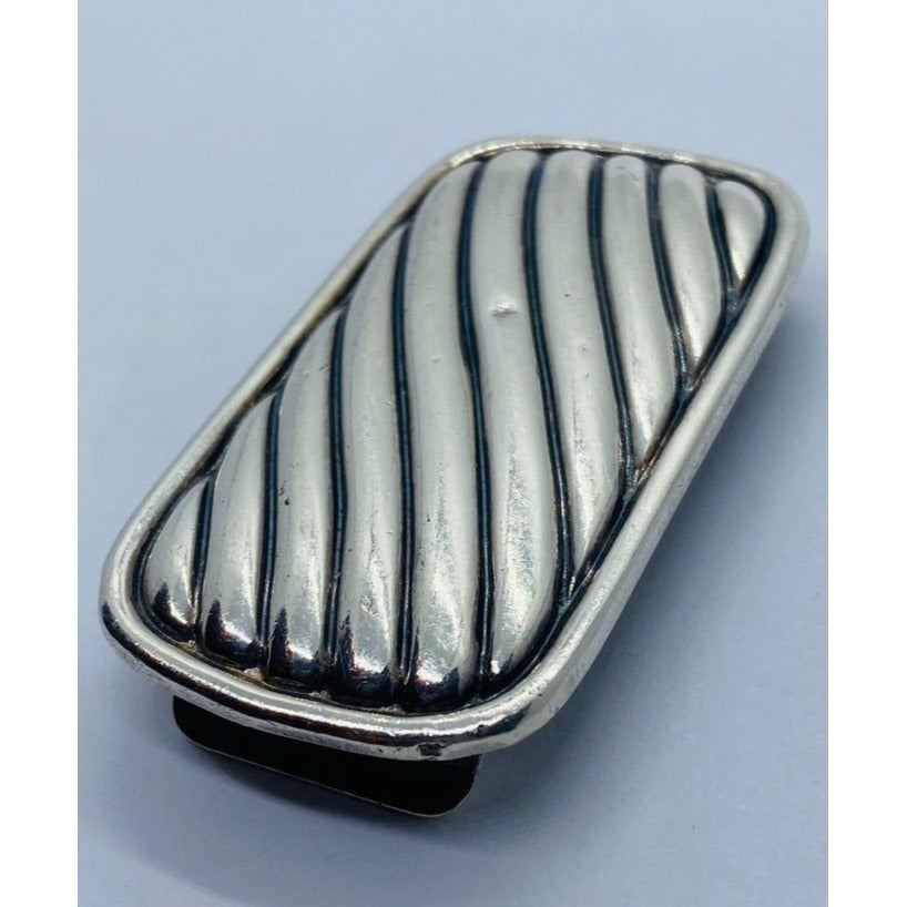 David Yurman Money Clip Stainless Steel - Wavy Banded Large Cable Design