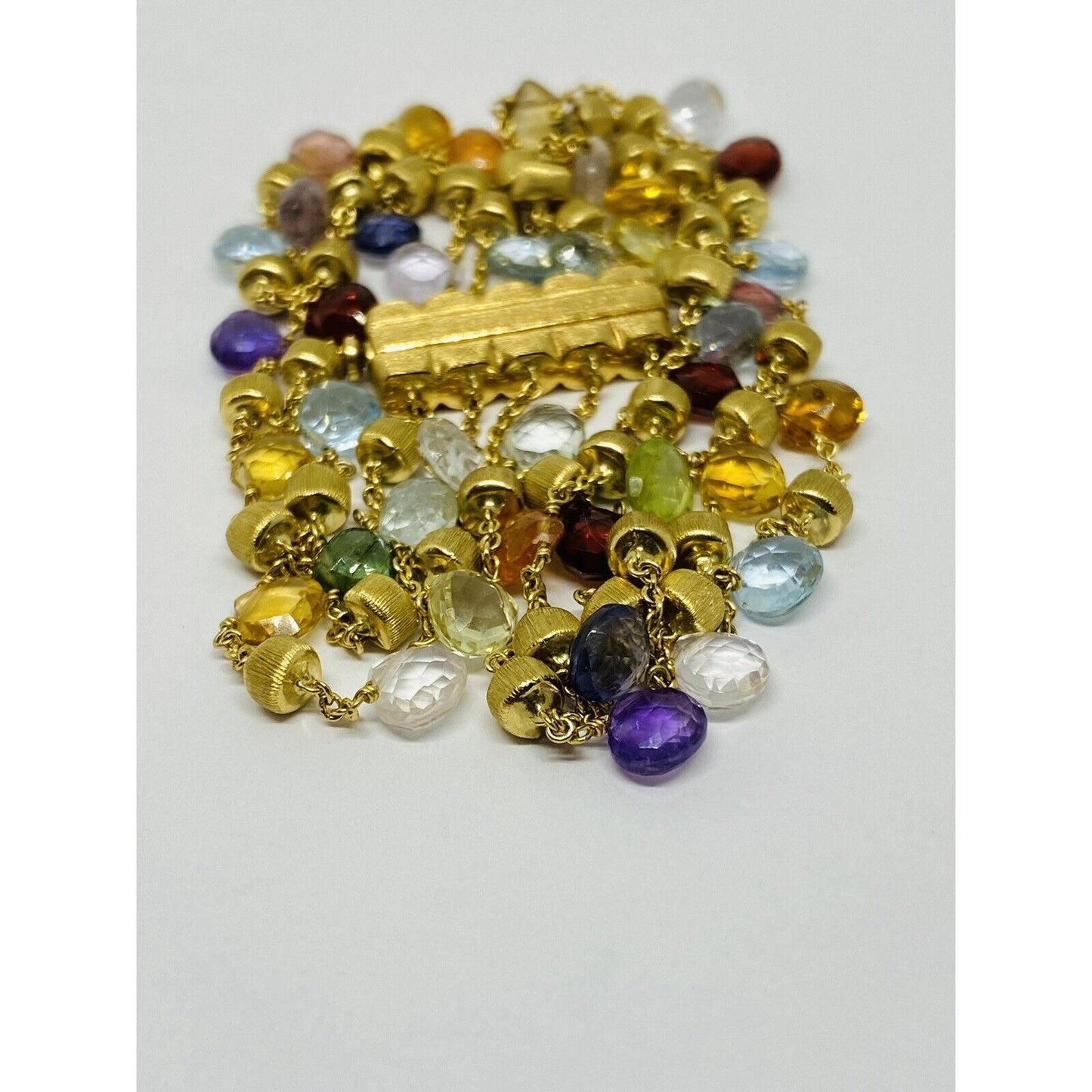 MARCO BICEGO PARADISE MULTISTONE MULTI 5 STRAND BRACELET 18K 750 7”
