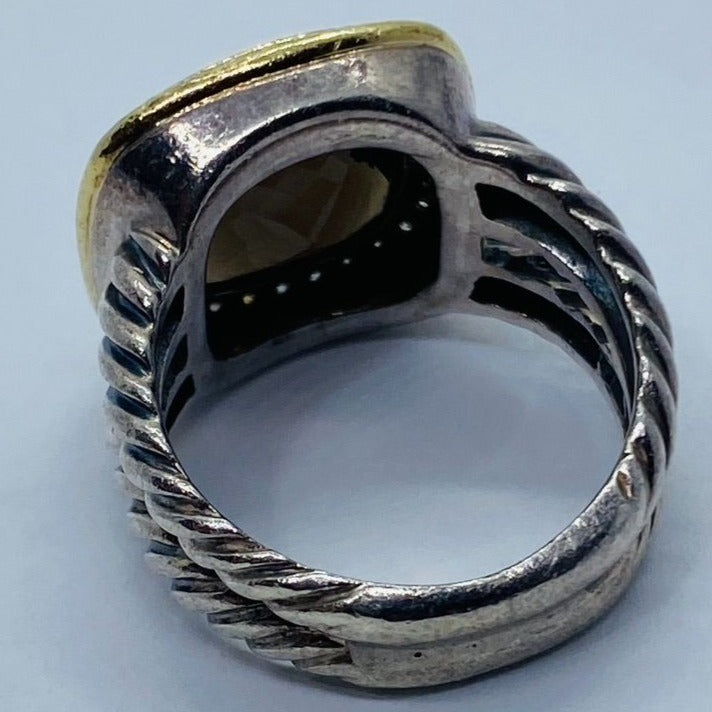 David Yurman Smokey Topaz Sterling 925 18K 750 Albion