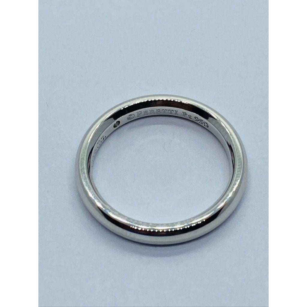 Tiffany & Co Elsa Peretti Platinum Band Ring With A Round Diamond Size 5