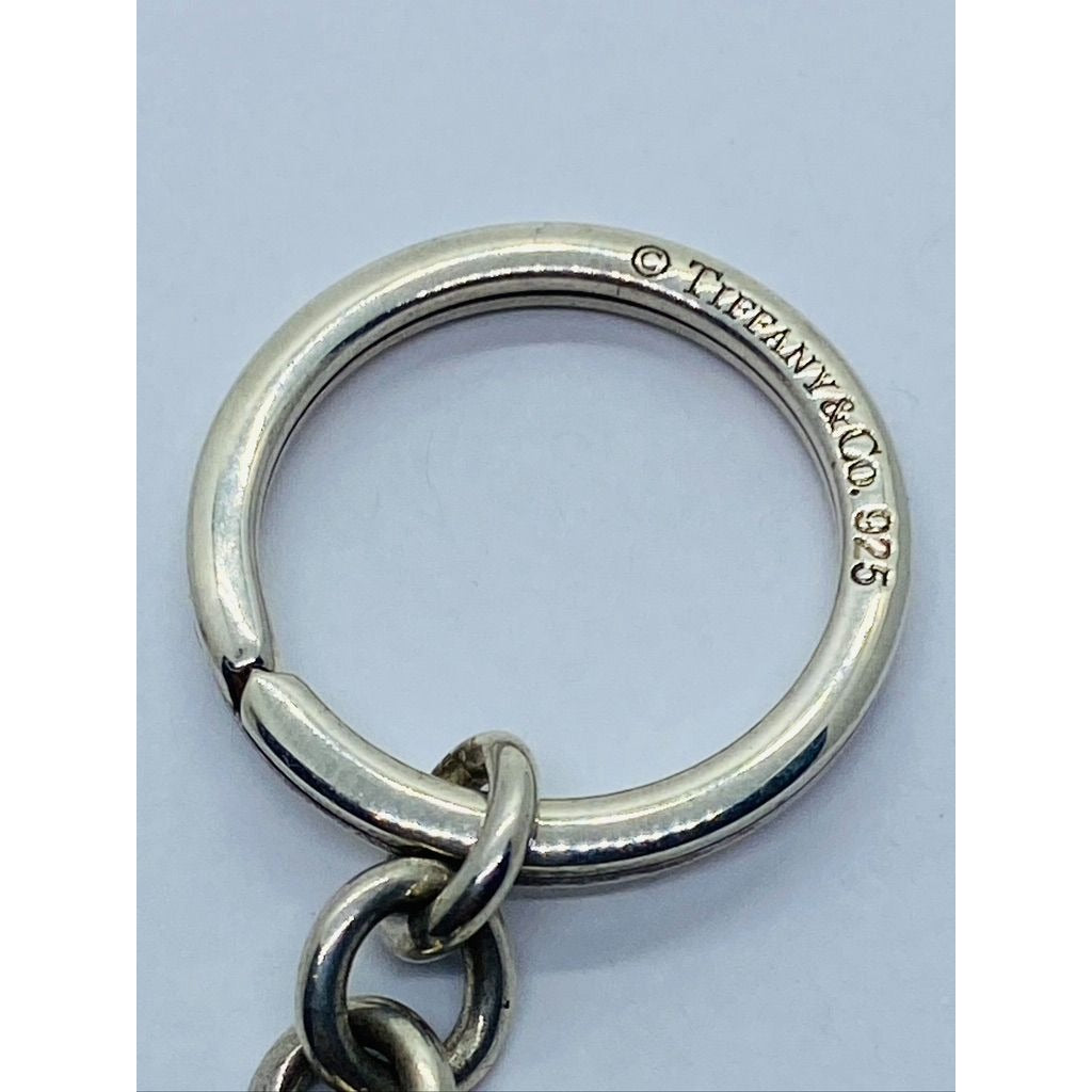 Tiffany Co Sterling Silver 1837 Padlock Charm on Keychain 2.5"