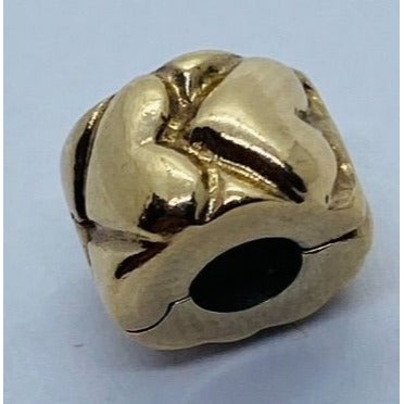 Pandora 14K Heart Spacer Charm Stopper