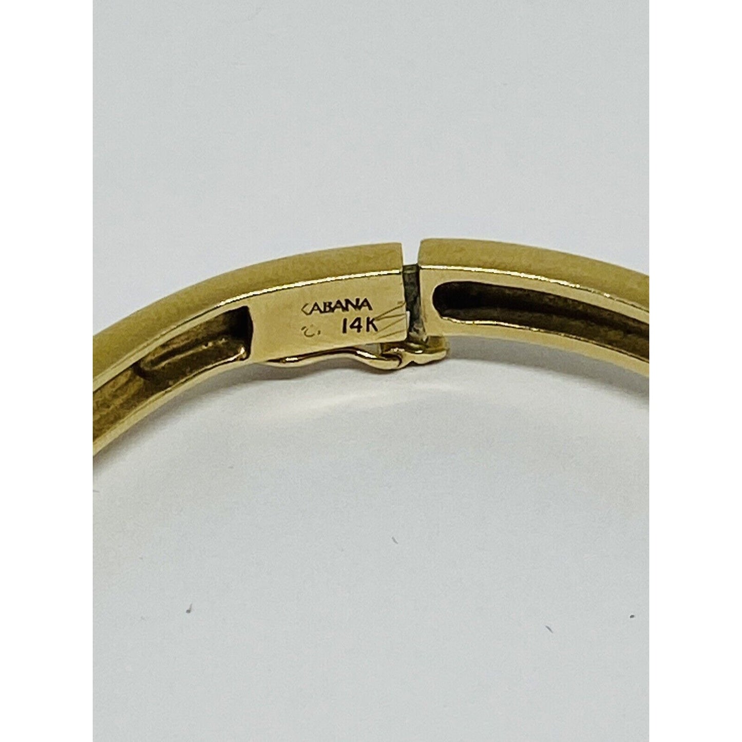 Kabana heavy 14K YG 0.82CT diamond tanzanite & opal bangle bracelet 20.2 Grams