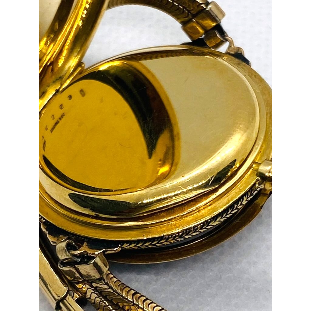 Tiffany & Co 18K Blue Enamel Pocket Wrist Watch Chipped Enamel Watch