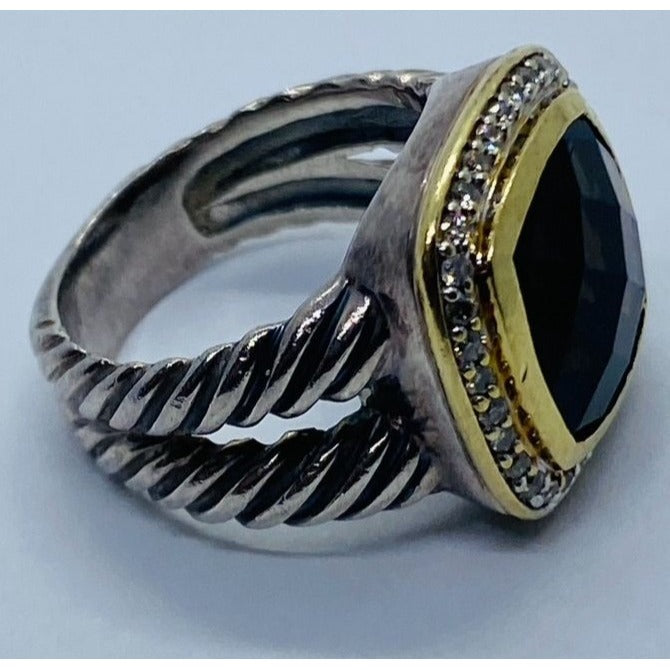 David Yurman Smokey Topaz Sterling 925 18K 750 Albion