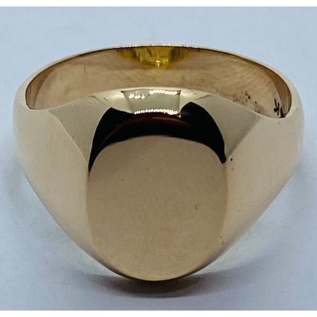 14K Rose Gold Signet Ring Size 10