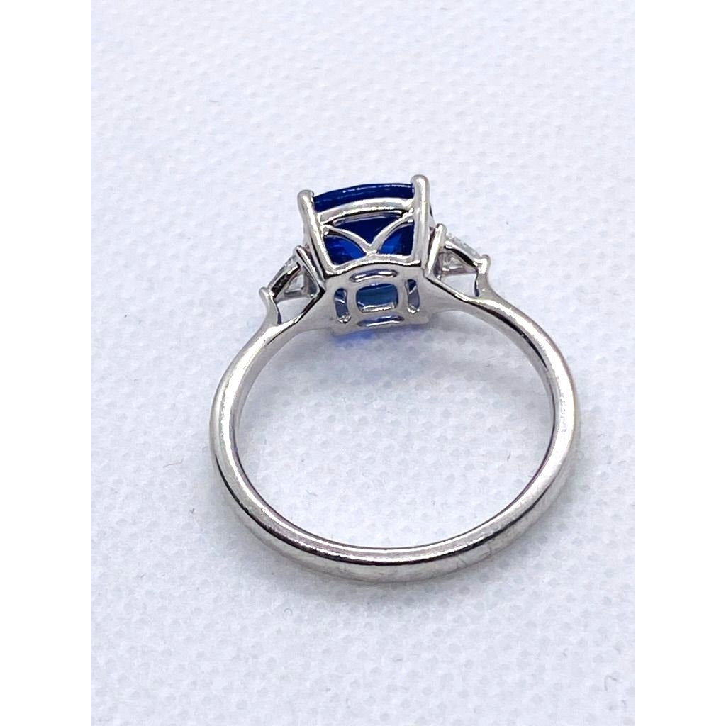 Rhapsody Platinum 950 Tanzanite and Trillian Diamond Ring Size 8