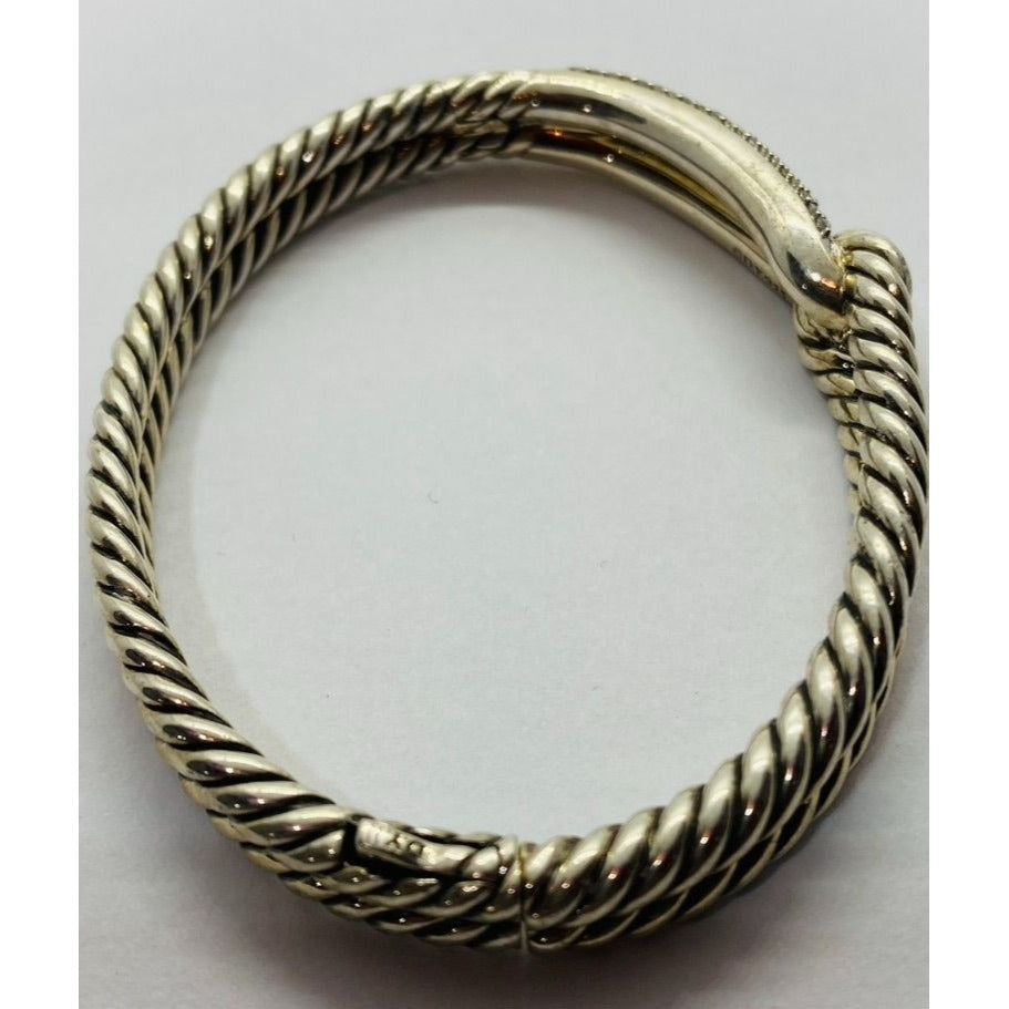 David Yurman Labyrinth 6” Diamond Bracelet Sterling with Pouch MSRP$2,750