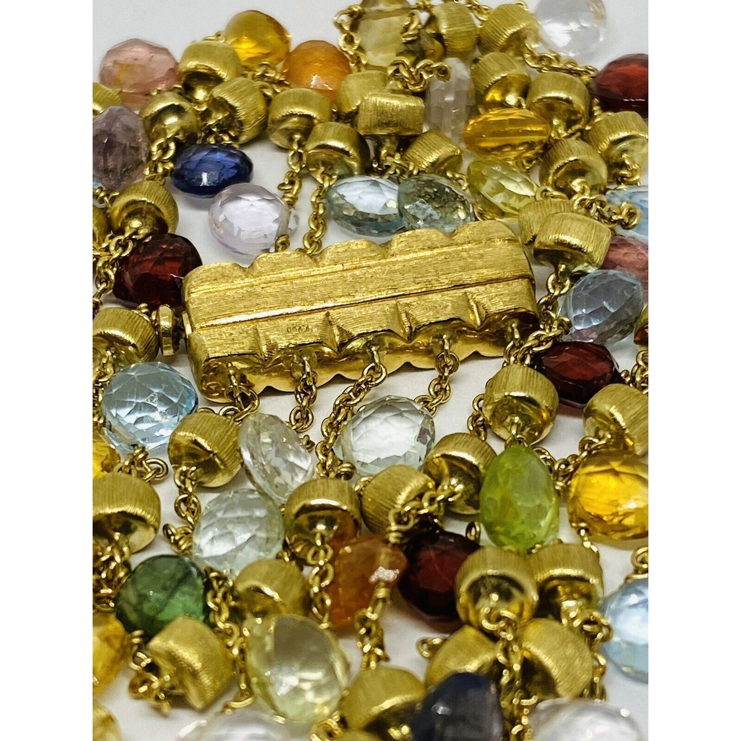 MARCO BICEGO PARADISE MULTISTONE MULTI 5 STRAND BRACELET 18K 750 7”