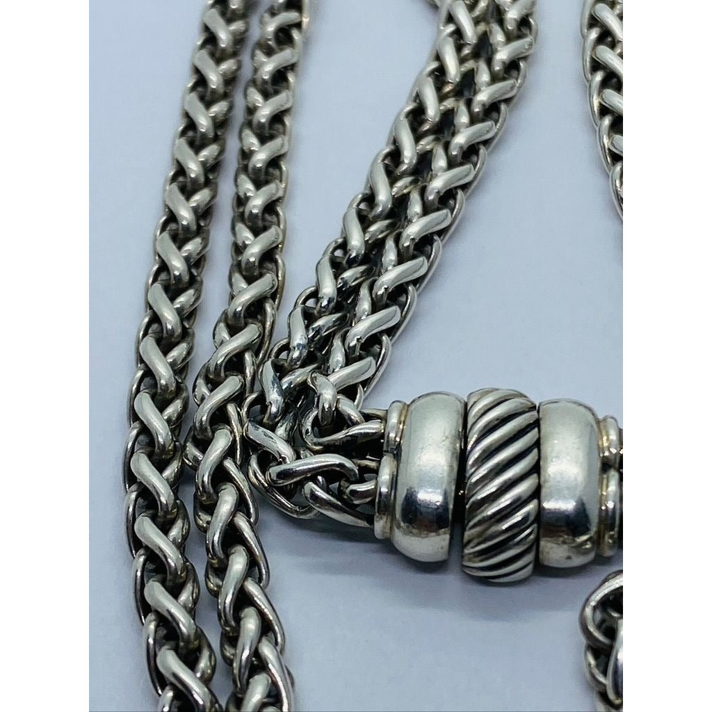 DAVID YURMAN Double Wheat Chain Necklace/ Diamonds