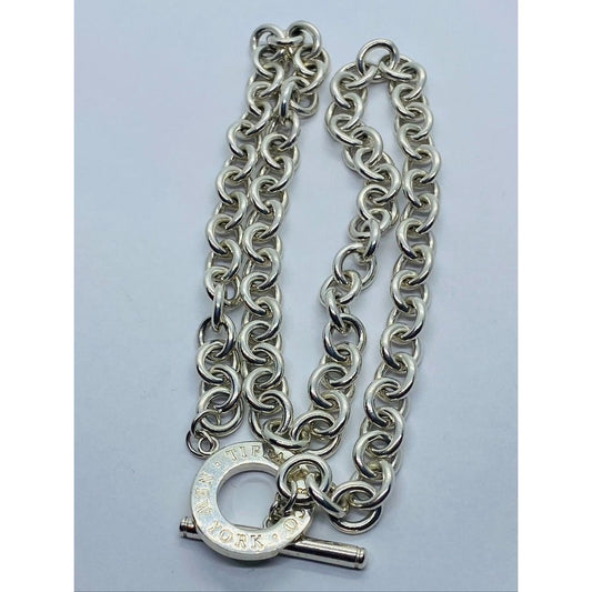 Tiffany & Co New York 17" Toggle 8x7MM Links Sterling Silver 925