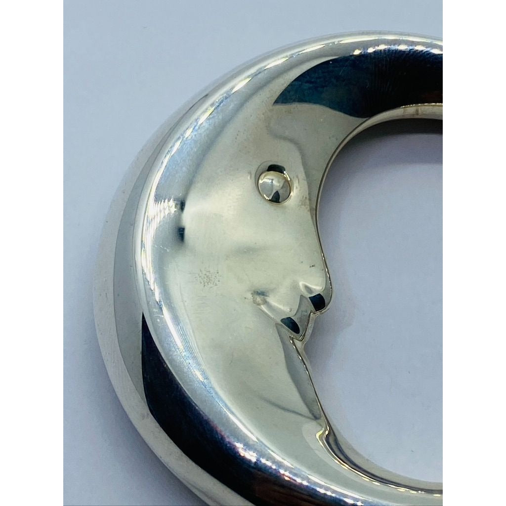 Tiffany & Co. Silver Man in the Moon Baby Rattle Pouch