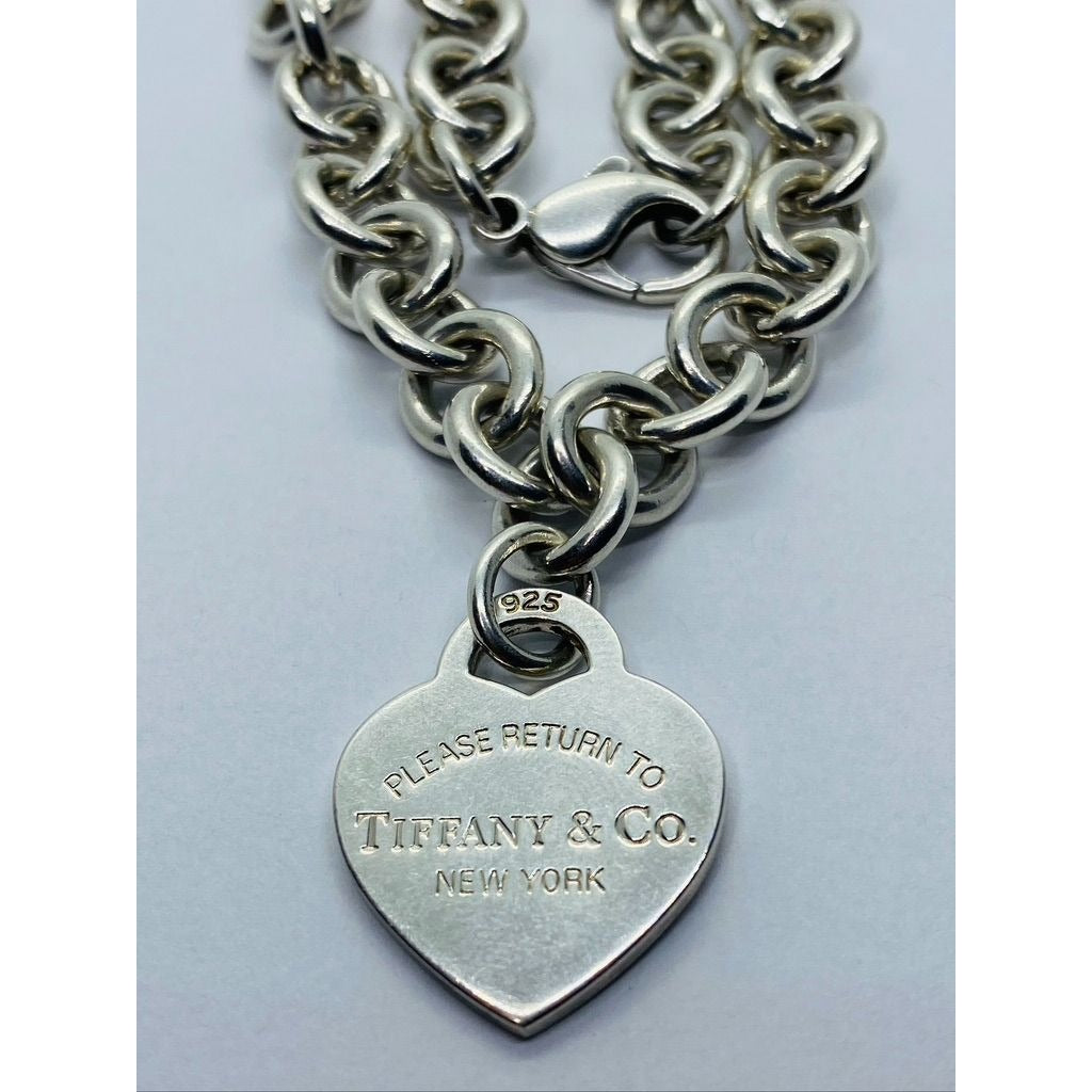 Authentic Tiffany & Co Please Return To Tiffany Heart Necklace 17.75"