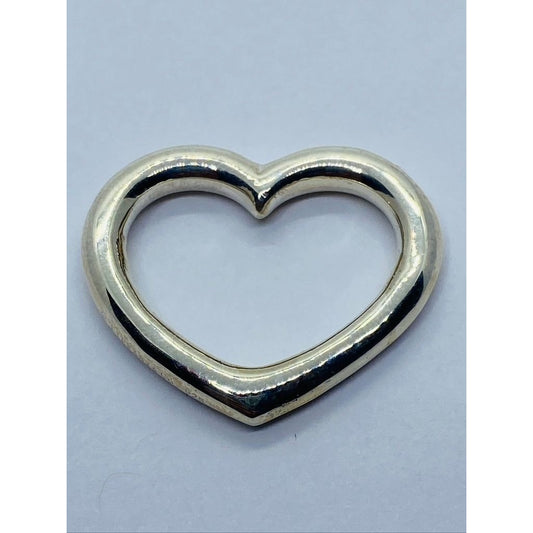 Tiffany & Co Sterling Silver Open Heart Clasp Pendant. 26x23mm READ!!!!!!!