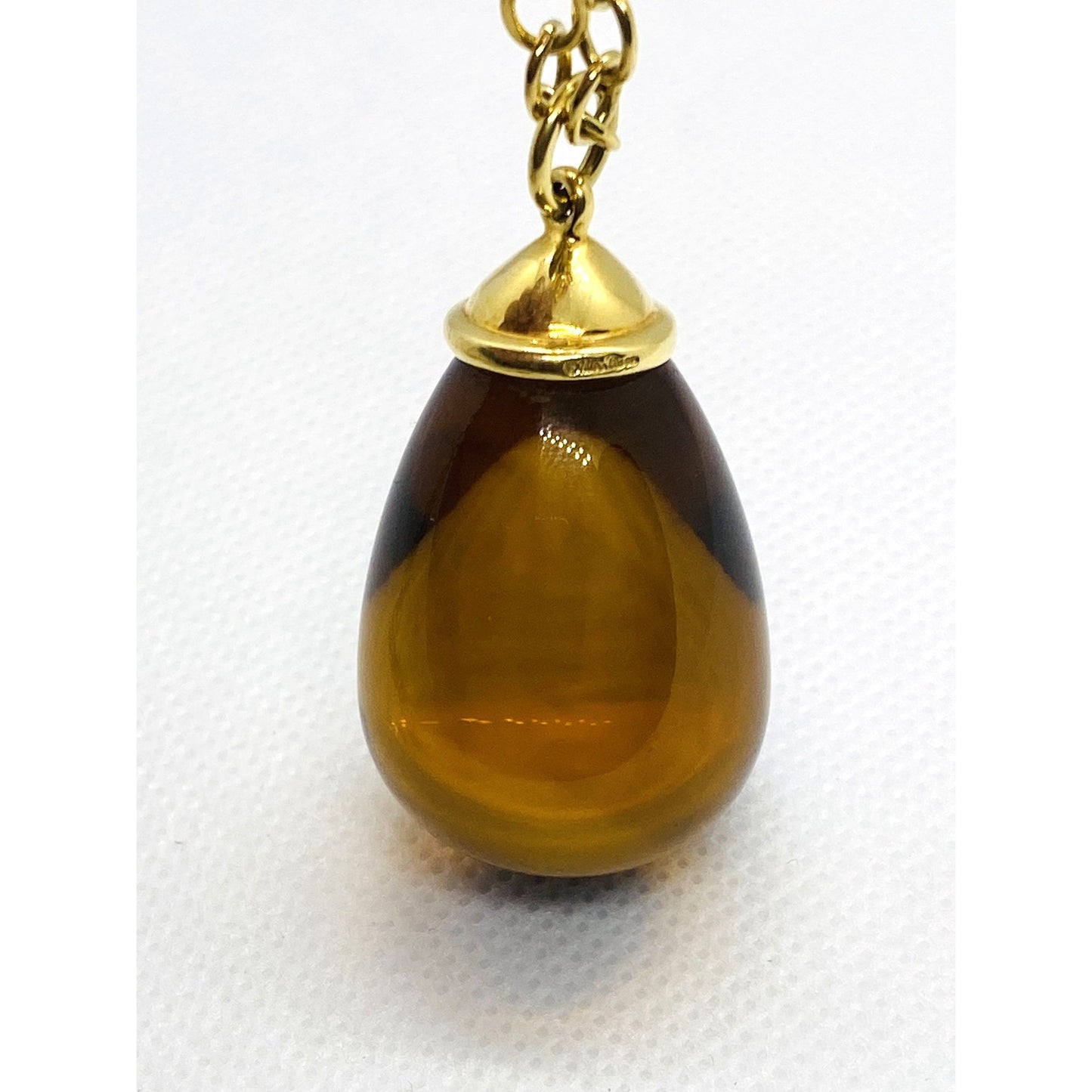 Tiffany & Co Paloma Picasso 18K 750 Yellow Gold 100CT Citrine Pendant 30"