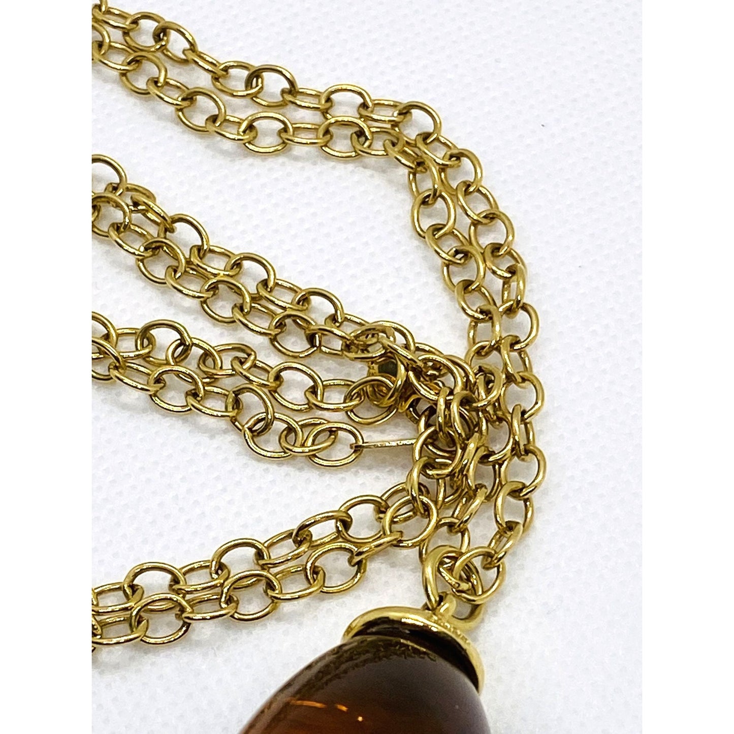 Tiffany & Co Paloma Picasso 18K 750 Yellow Gold 100CT Citrine Pendant 30"