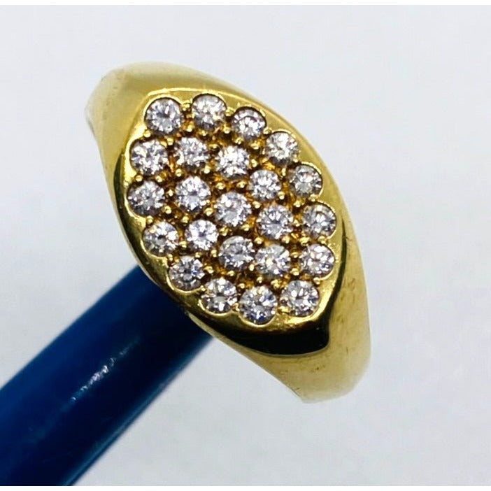 Tiffany & Co Elsa Peretti Oval Pave Diamond Ring Size 5.25