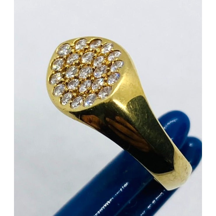 Tiffany & Co Elsa Peretti Oval Pave Diamond Ring Size 5.25