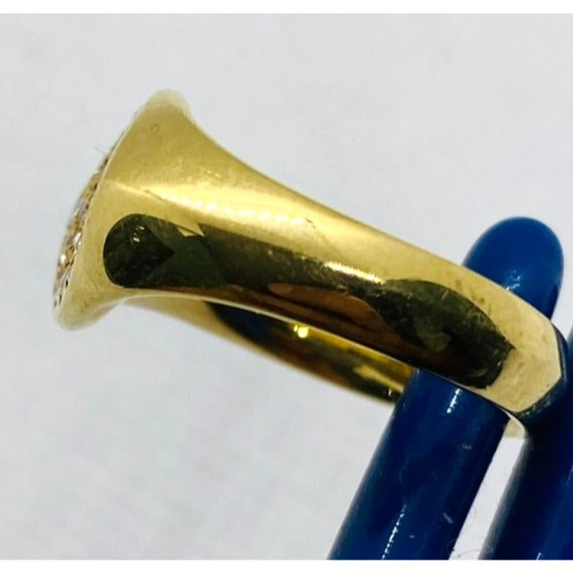 Tiffany & Co Elsa Peretti Oval Pave Diamond Ring Size 5.25