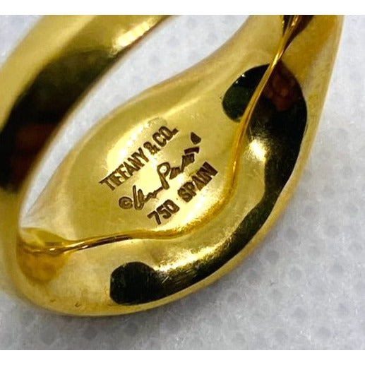 Tiffany & Co Elsa Peretti Oval Pave Diamond Ring Size 5.25