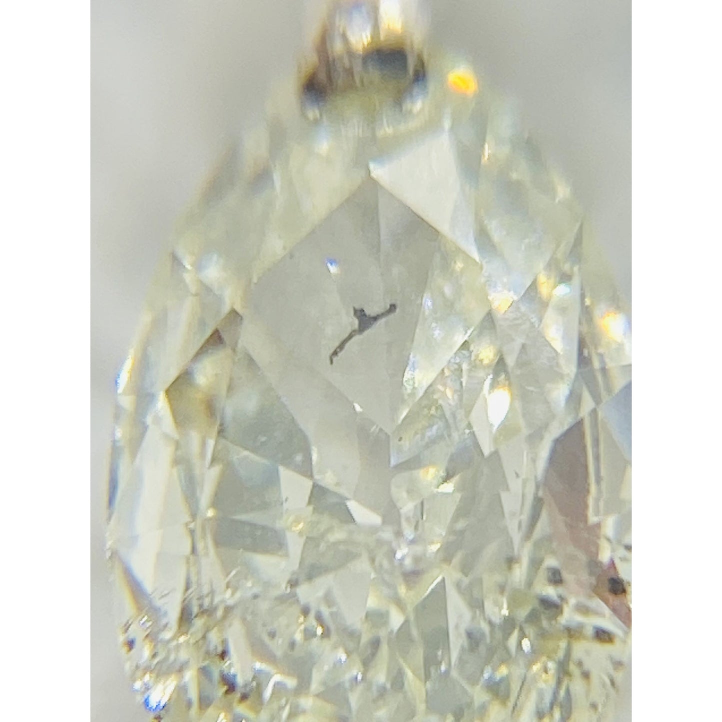 Platinum Diamond Marquise and Round Diamond Pendant Appx 1.25CT