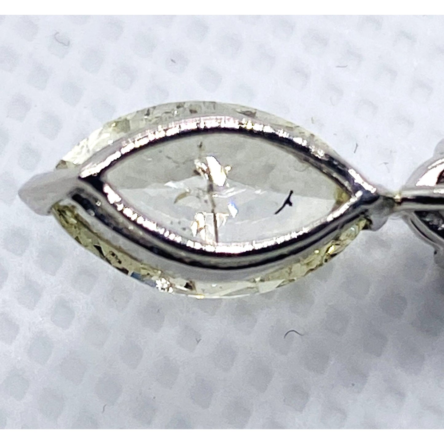 Platinum Diamond Marquise and Round Diamond Pendant Appx 1.25CT