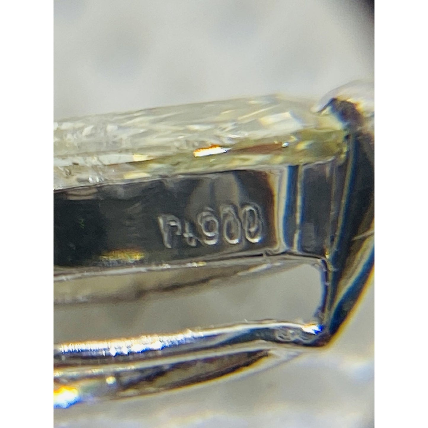 Platinum Diamond Marquise and Round Diamond Pendant Appx 1.25CT