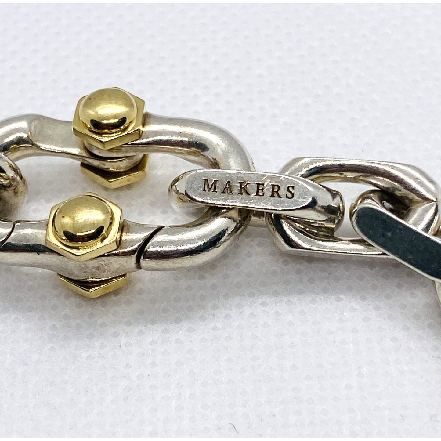 Tiffany & Co Makers Sterling Silver 925 18K 750 Bracelet 8.7"