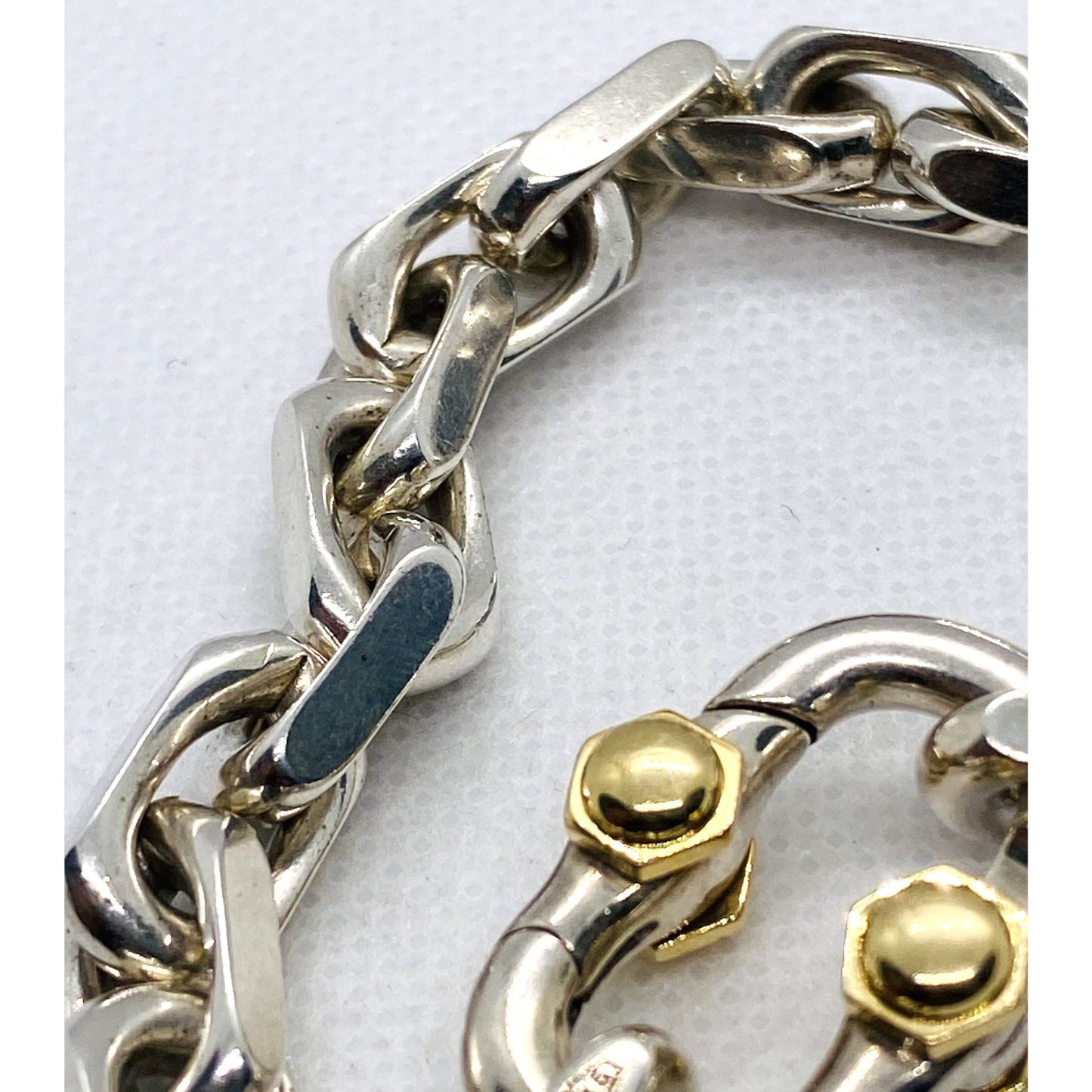 Tiffany & Co Makers Sterling Silver 925 18K 750 Bracelet 8.7"