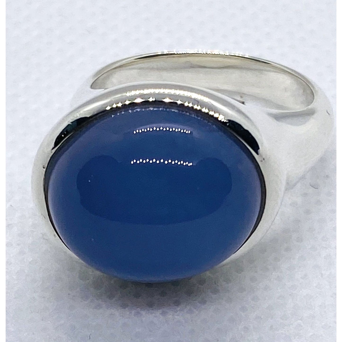 Tiffany & Co Elsa Peretti Chalcedony Sterling Silver Ring 925 Size 6