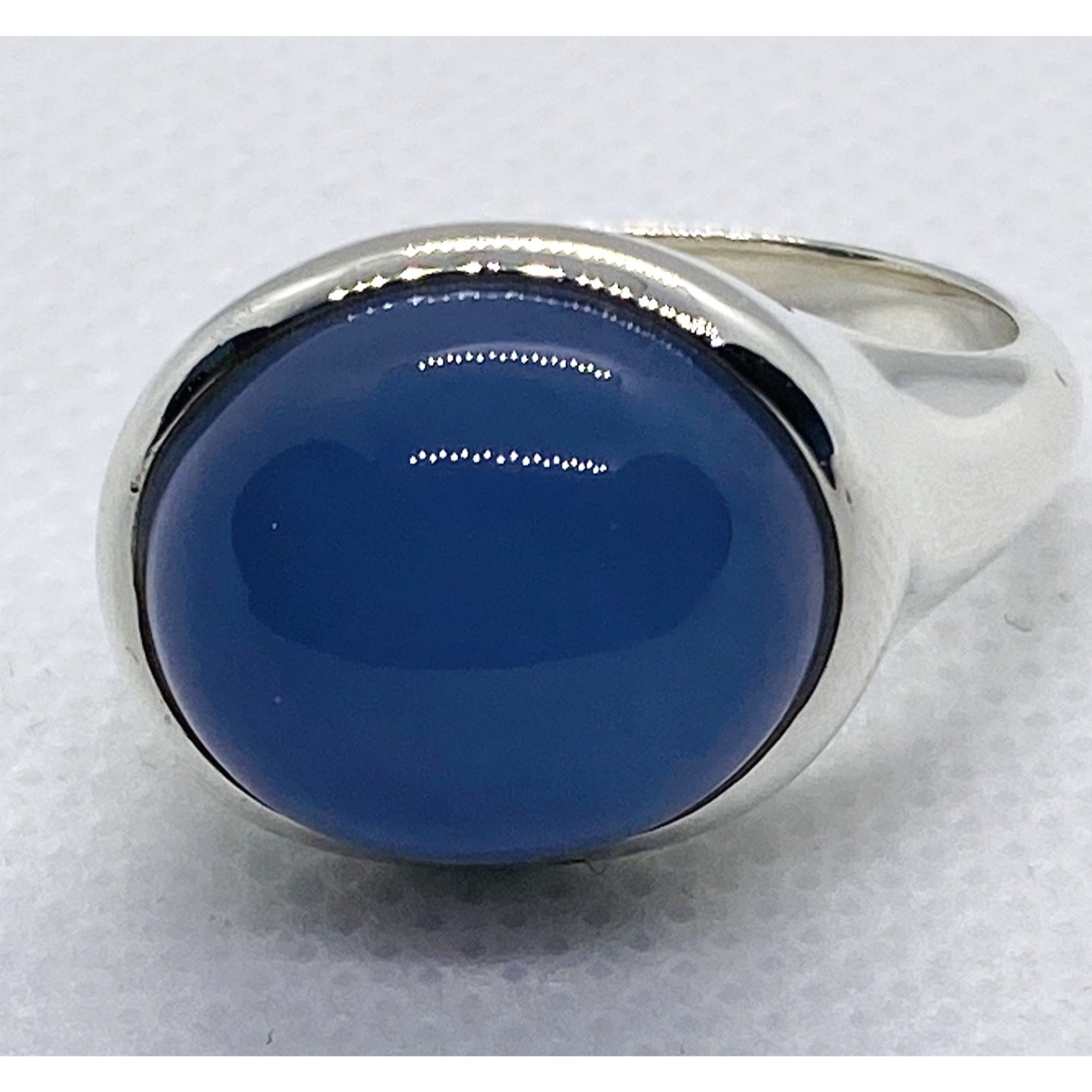 Tiffany & Co Elsa Peretti Chalcedony Sterling Silver Ring 925 Size 6