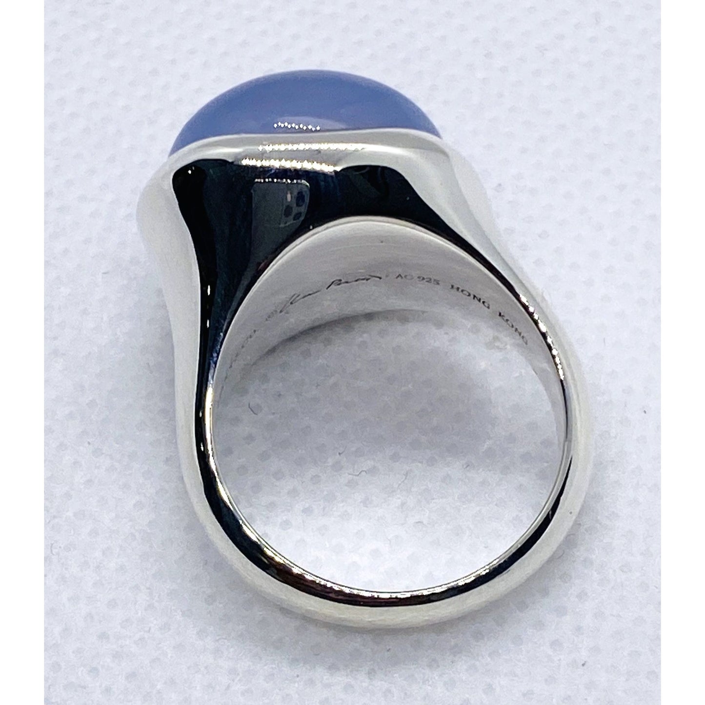 Tiffany & Co Elsa Peretti Chalcedony Sterling Silver Ring 925 Size 6