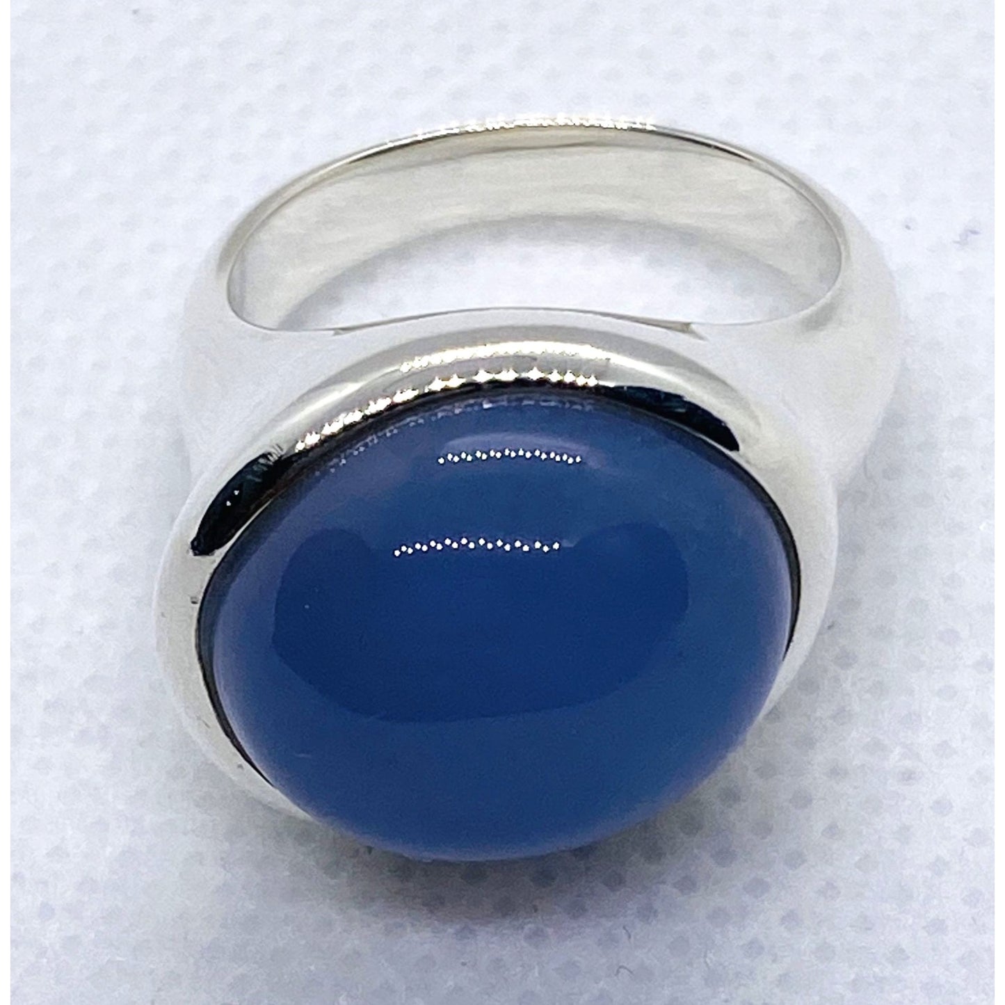 Tiffany & Co Elsa Peretti Chalcedony Sterling Silver Ring 925 Size 6