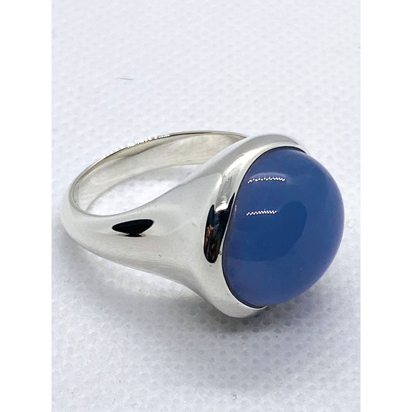 Tiffany & Co Elsa Peretti Chalcedony Sterling Silver Ring 925 Size 6