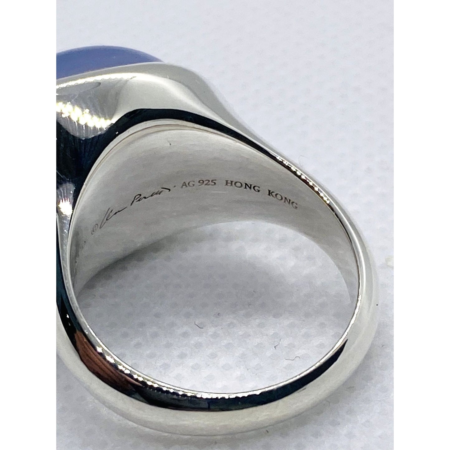 Tiffany & Co Elsa Peretti Chalcedony Sterling Silver Ring 925 Size 6