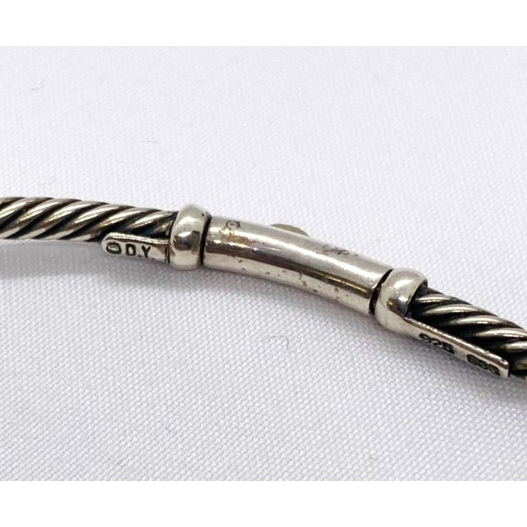 David Yurman Hampton 14K Gold Black Onyx Sterling Silver Choker Necklace 15"