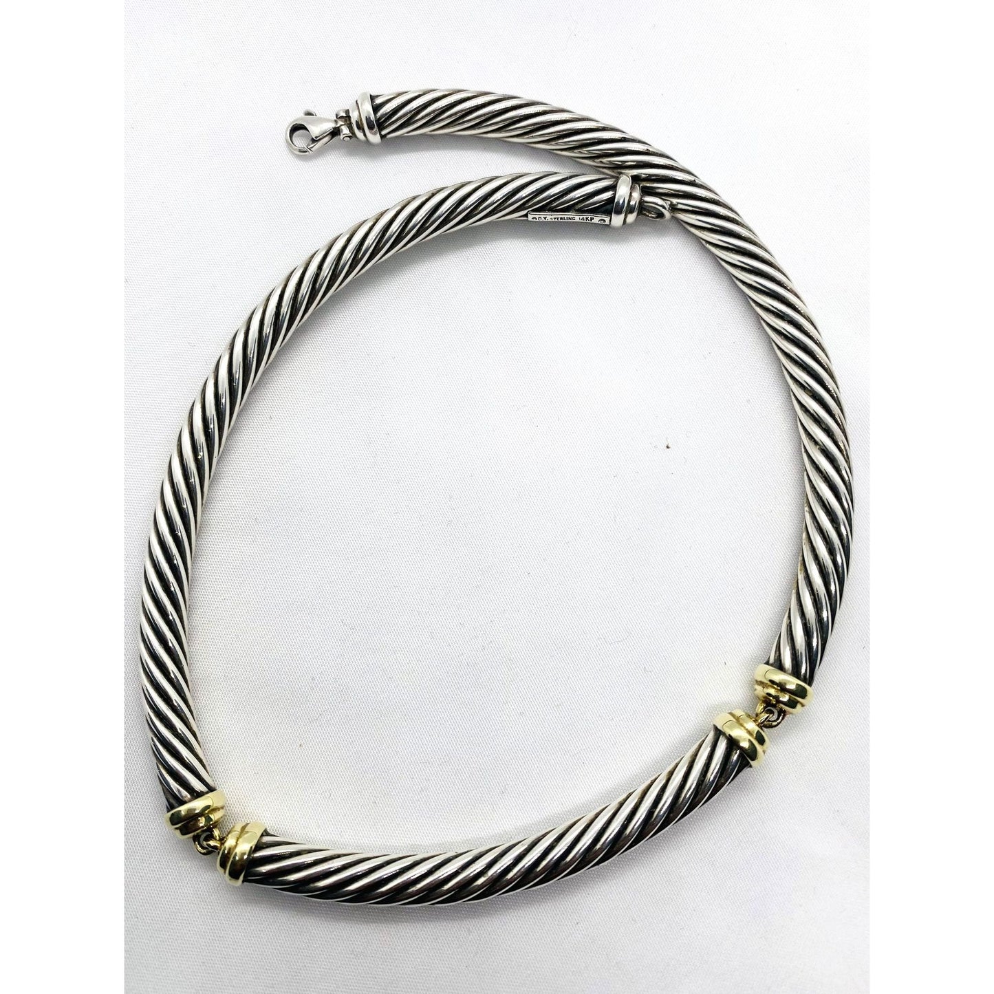 David Yurman Station Cable Chocker 14.5" Sterling Silver 925 7.2mm Cable
