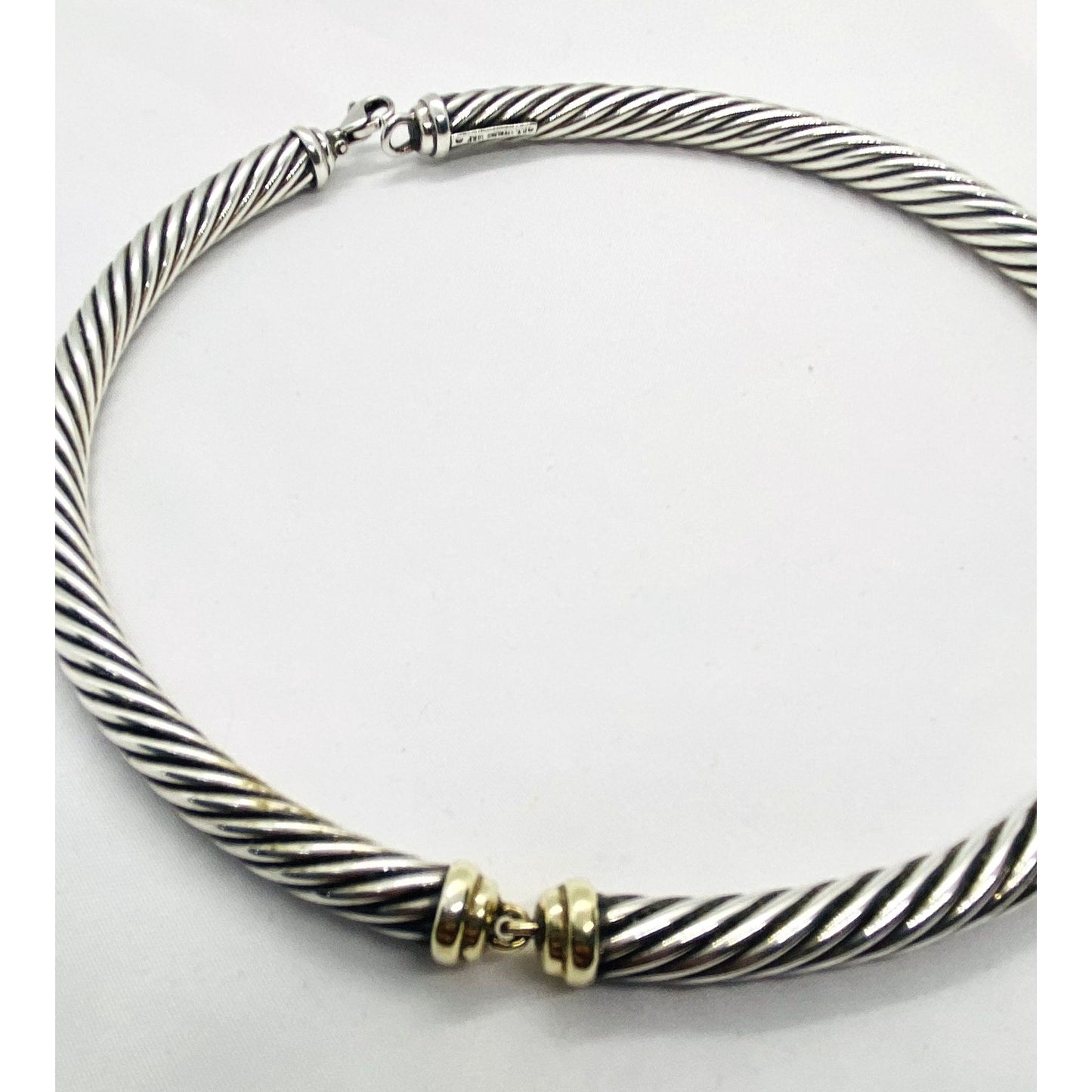David Yurman Station Cable Chocker 14.5" Sterling Silver 925 7.2mm Cable