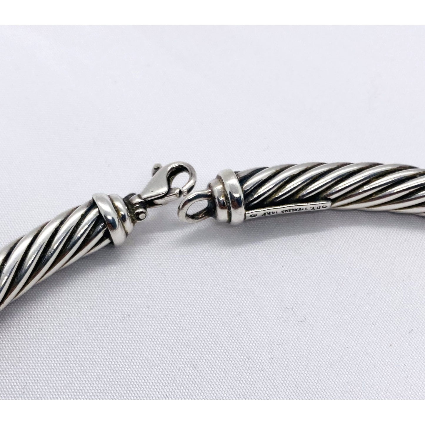 David Yurman Station Cable Chocker 14.5" Sterling Silver 925 7.2mm Cable