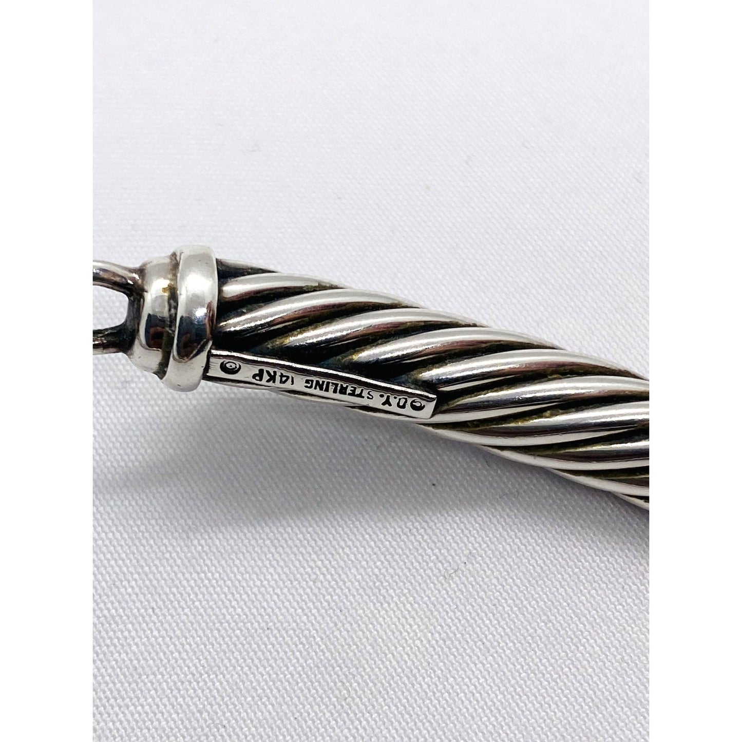 David Yurman Station Cable Chocker 14.5" Sterling Silver 925 7.2mm Cable